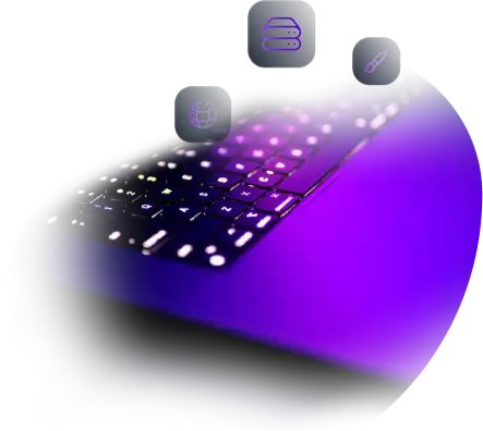 laptop de color morado